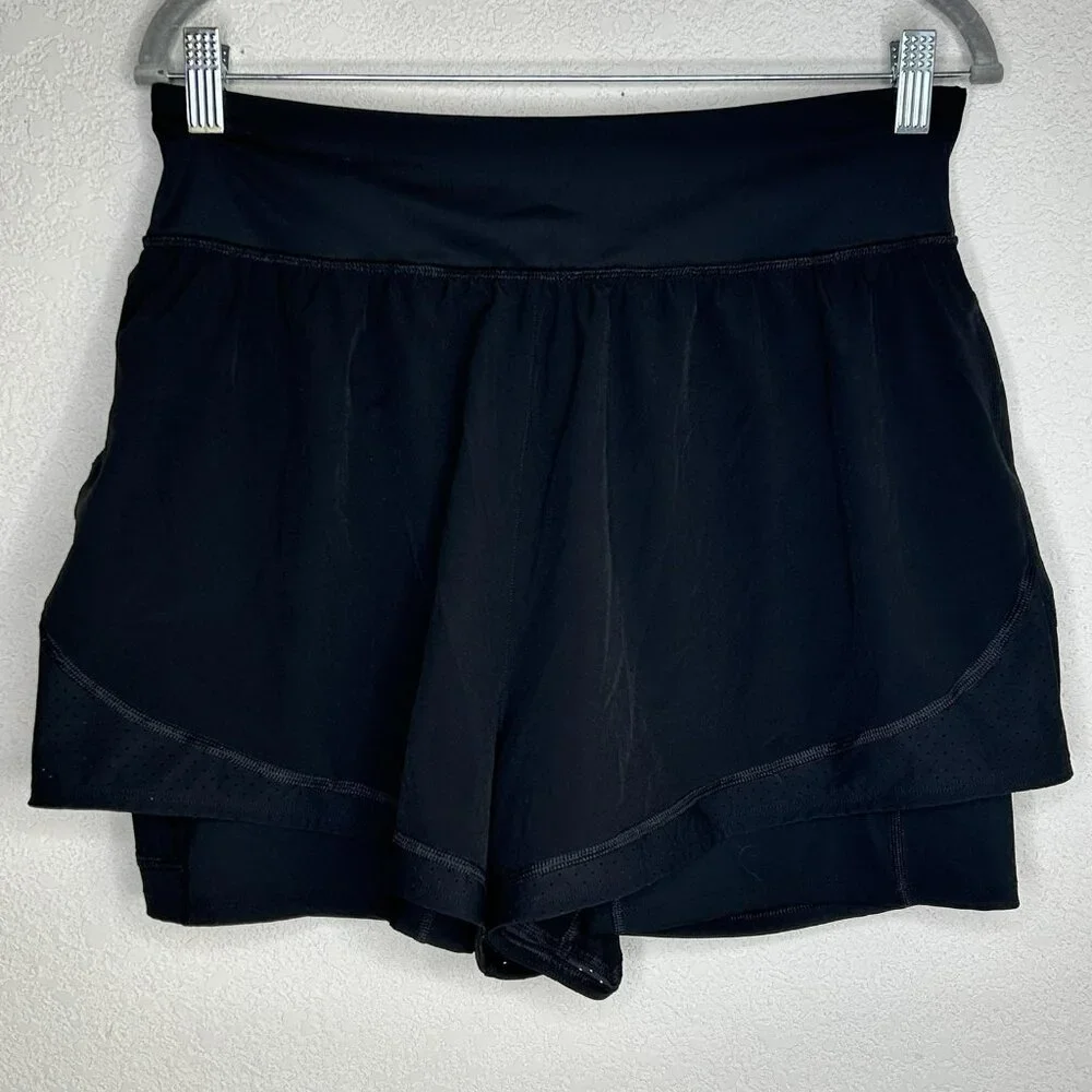 SPANX Black Layered Active Shorts